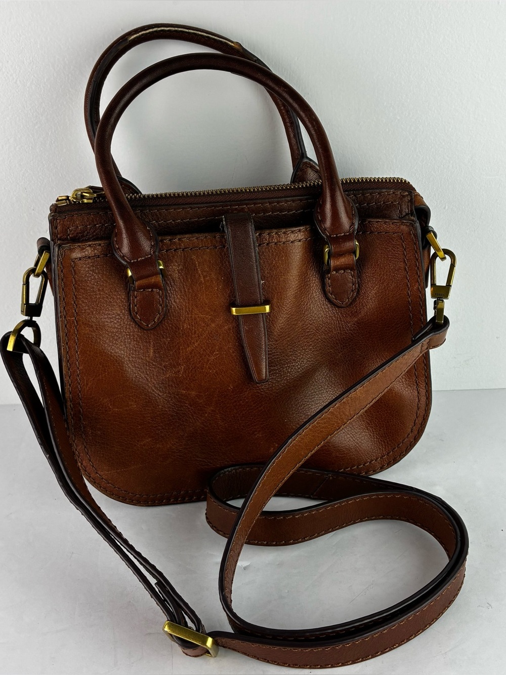 Fossil Ryder Leather Satchel Purse